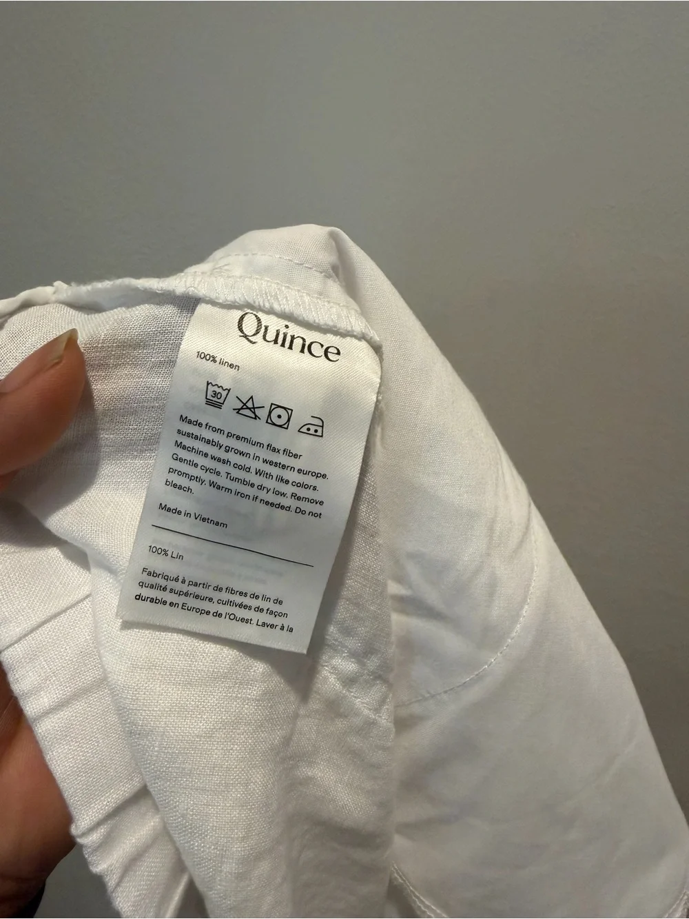 NWT Quince 100% European Linen Pants size Large